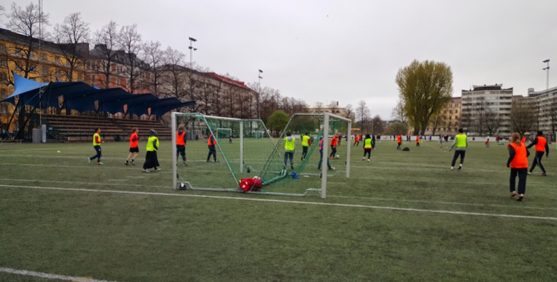 Real Madrid-peli käynnissä.