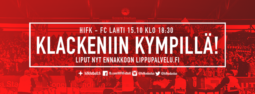 Mamma Rosan otteluennakko: HIFK – FC Lahti – hanki erikoishintaiset ennakkoliput Klackeniin