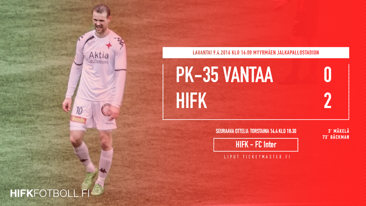 PK-35 Vantaa – HIFK 9.4.2016 – Maalikooste