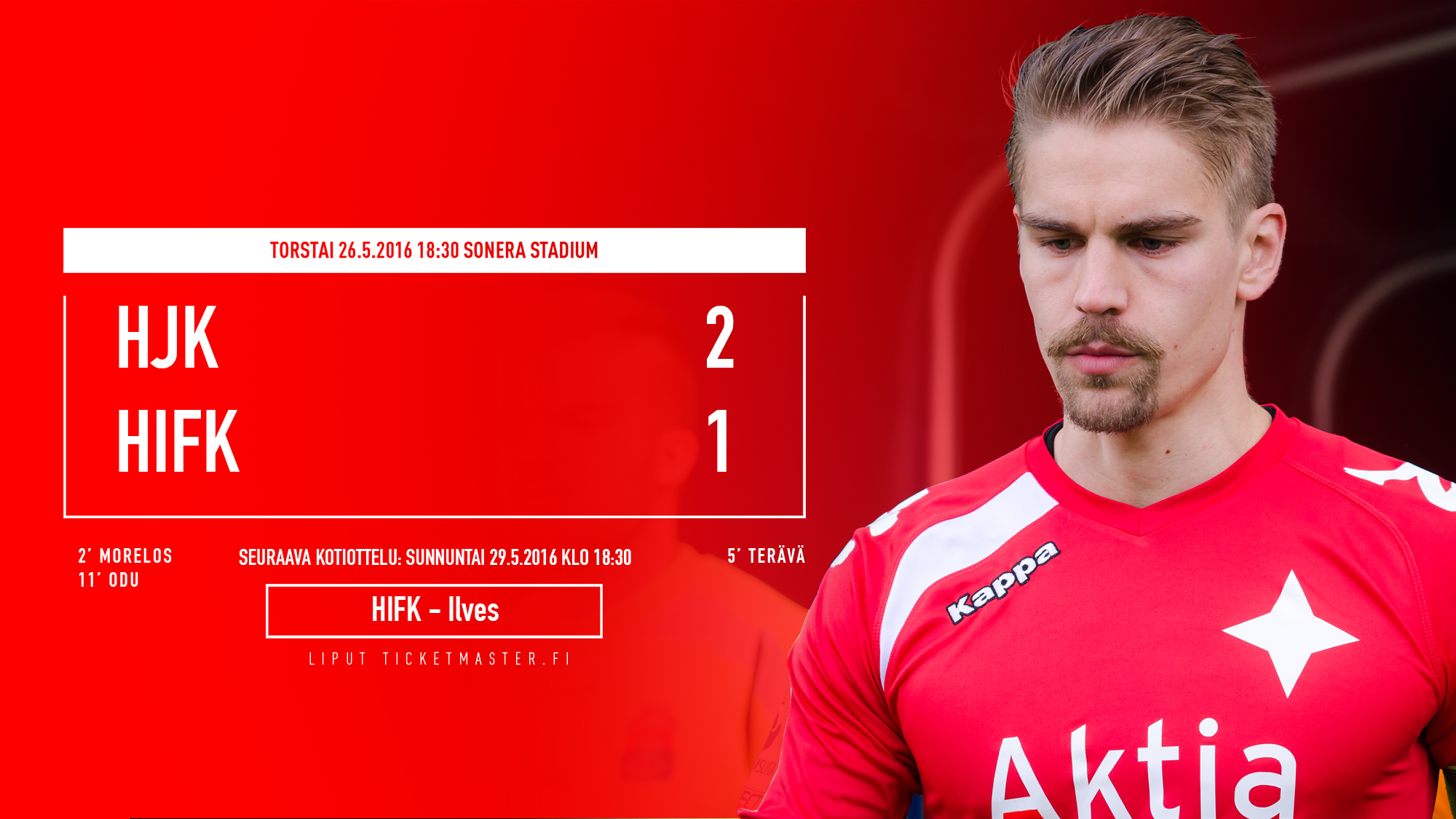 HJK – HIFK 2-1 (2-1) | 26.5.2016 | Maalikooste