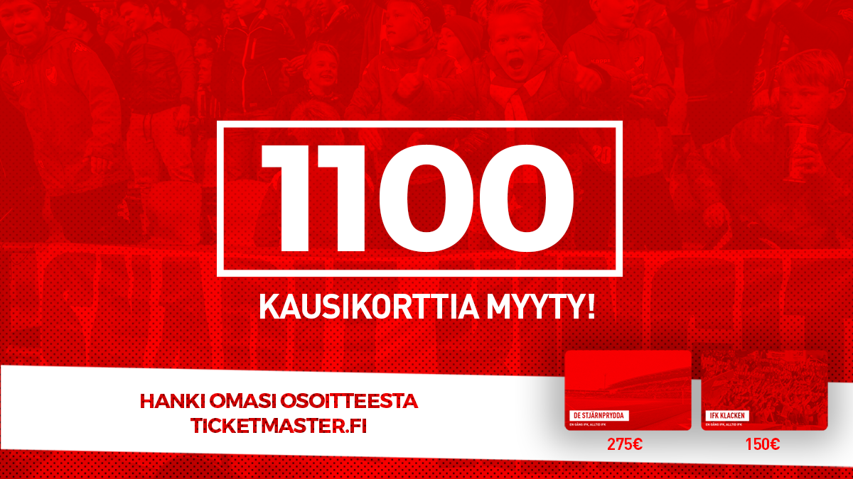 HIFK myynyt yli 1100 kausikorttia <br> – hanki omasi Ticketmasterista!