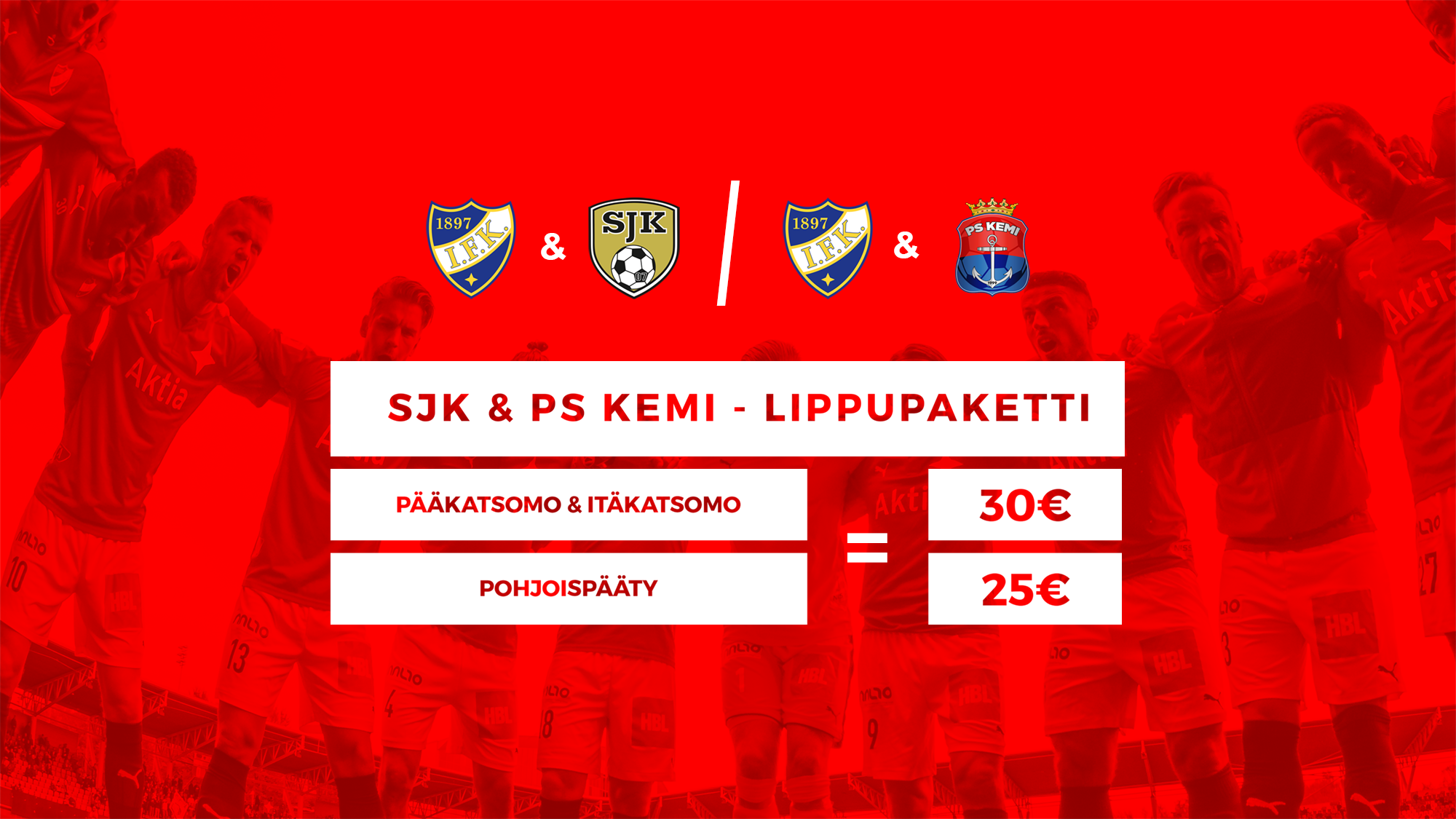 Osta lippupaketti SJK ja PS Kemi-otteluihin <br> – Itäkatsomo avoinna