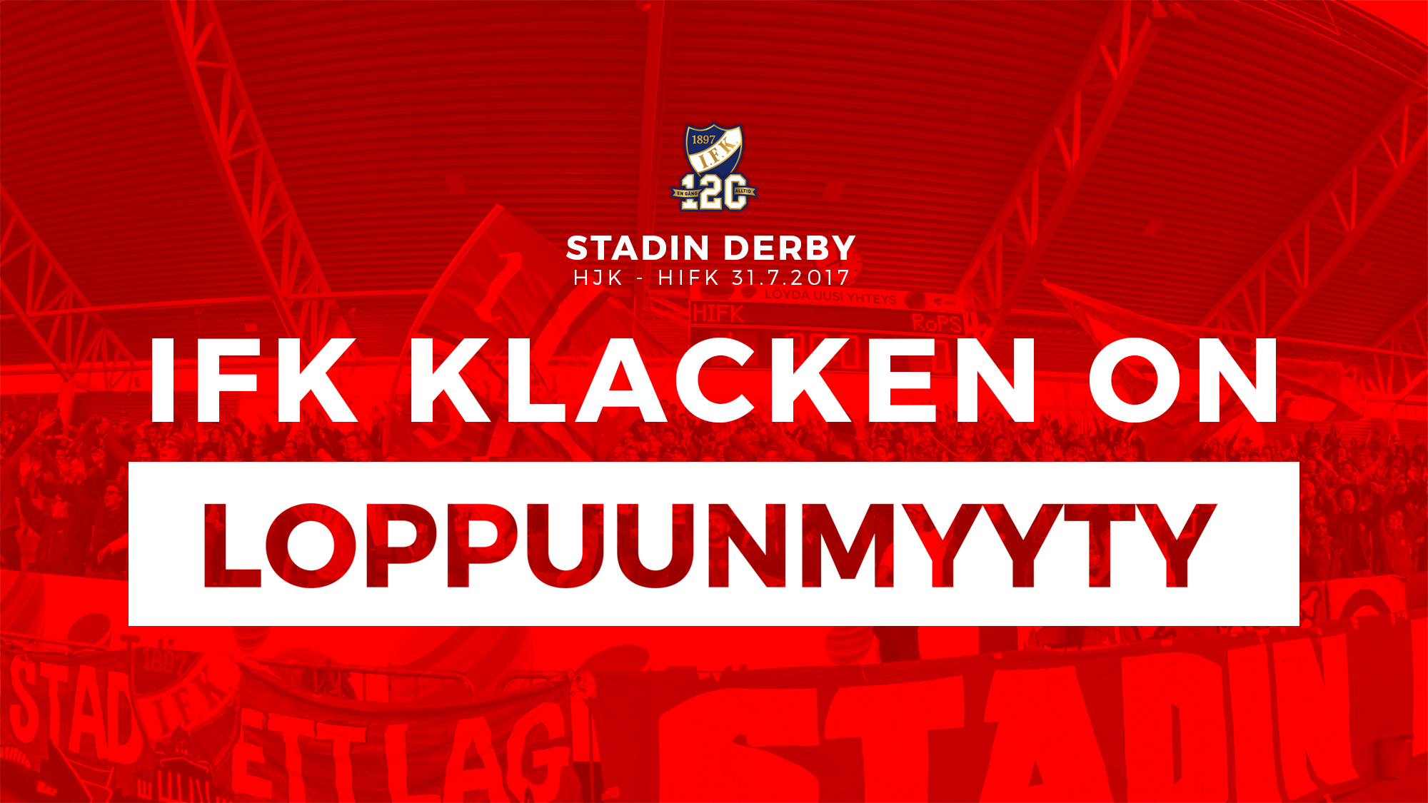 Stadin derby: HIFK:n kannattajakatsomo loppuunmyyty