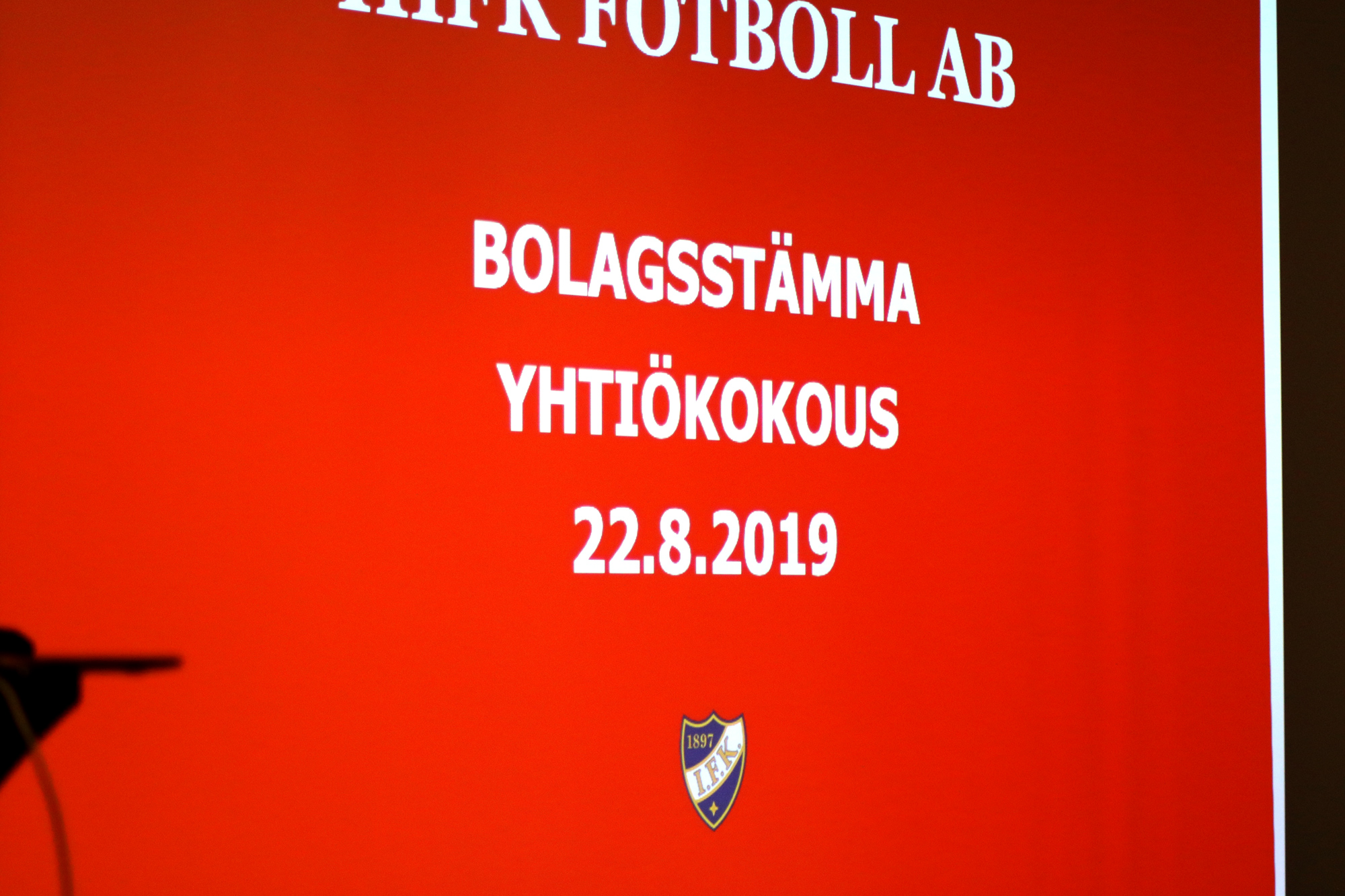 HIFK Fotboll Ab höll bolagsstämma 22.8.2019